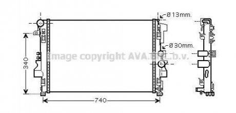 MSA 2356 AVA COOLING Радіатор охолодження двигуна MB Vito 639 MT AC+/- 03>10 (MSA2356) AVA