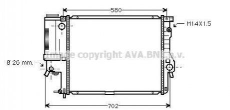 BWA 2186 AVA COOLING Радiатор