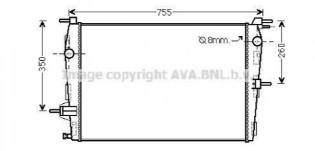 RT 2458 AVA COOLING Радиатор охлаждения двигателя (RT2458) AVA