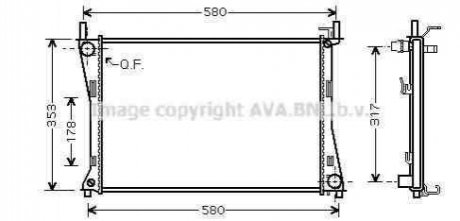 FDA 2325 AVA COOLING Радіатор, Система охолодження двигуна