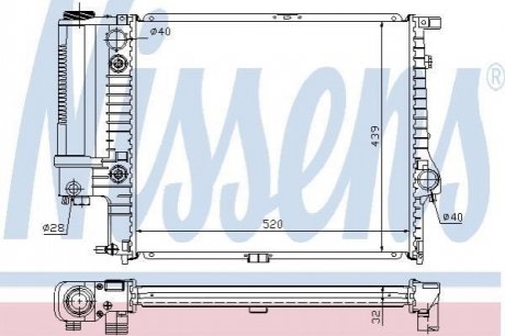 60709A NISSENS Радiатор