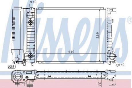 60703A NISSENS Радіатор охолоджування