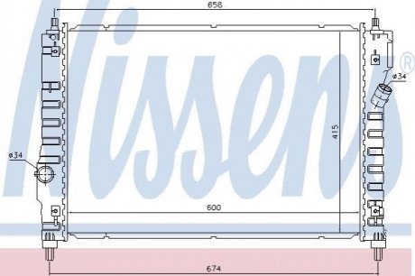 61628 NISSENS Радiатор