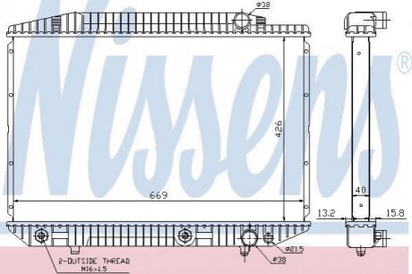 62727A NISSENS Радіатор MB S W 126(79-)380 S(+)[OE 126 500 01 03]