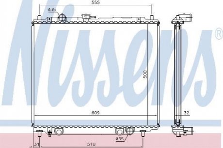 62801 NISSENS Радiатор