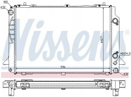 60467A NISSENS Радіатор AI 80/90(91-)2.6 i(+)[OE 8A0.121.251 B]