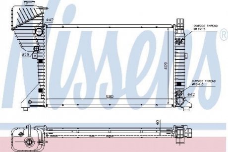 62597A NISSENS Радіатор DODGE SPRINTER(03-)2500(+)[OE 5104117AA]