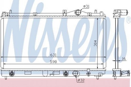 609941 NISSENS Радiатор