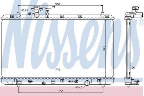 64205 NISSENS Радiатор