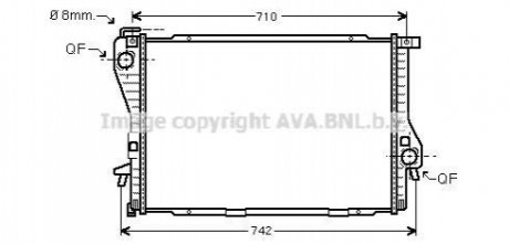 BWA 2233 AVA COOLING Радіатор, Система охолодження двигуна