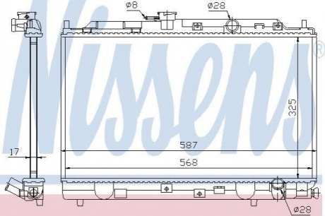 62269 NISSENS Радіатор HD CIVIC(87-)1.3(+)[OE 19010-PM3-003]