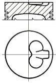 87-124008-00 NURAL Поршень в комплекті на 1 циліндр, 1-й ремонт (+0,60)