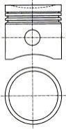 87-423407-00 NURAL Поршень в комплекті на 1 циліндр, 2-й ремонт (+0,50)