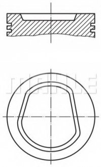 0304202 MAHLE / KNECHT Поршень в комплекті на 1 циліндр, 2-й ремонт (+0,50)