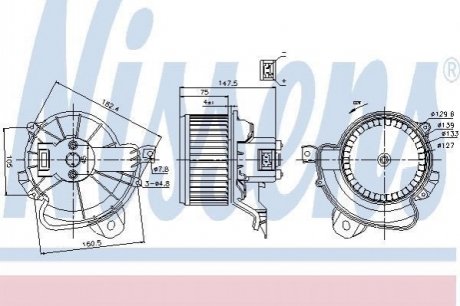 87086 NISSENS Вентилятор отопителя