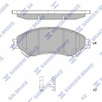 SP4212 Hi-Q (SANGSIN) Тормозные колодки дисковые передние