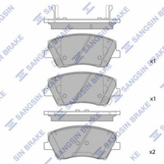 SP1905 Hi-Q (SANGSIN) Тормозные колодки дисковые передние