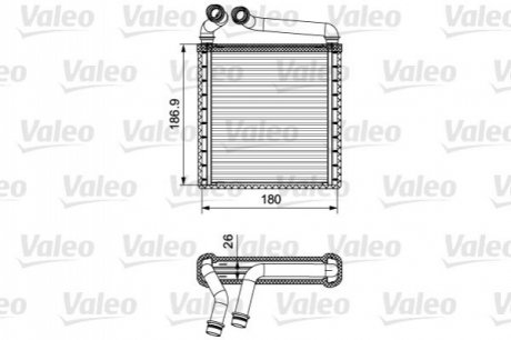 811500 Valeo Радиатор отопителя салона