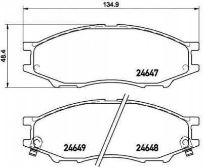 P56083 BREMBO Комплект дискових гальмівних колодок