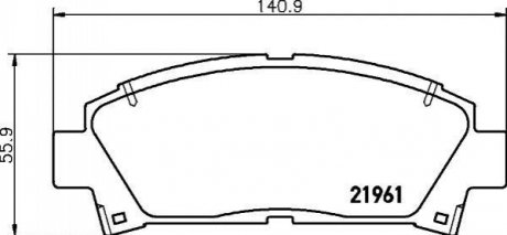 NP1077 NISSHINBO Колодки тормозные дисковые передние Lexus GS 300, 430 (05-11), Camry 2.0, 2.4(01-06), Avensis 1.8, 2.0 (00-03) (NP1077) NISSHINBO