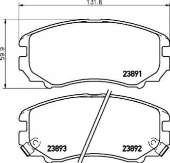 NP6091 NISSHINBO Колодки тормозные дисковые передние Hyundai Tucson 2.0 (04-10)/Kia Cerato, Soul, Sportage 1.6, 2.0 (09-) (NP6091) NISSHINBO