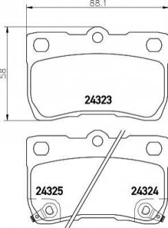 NP1067 NISSHINBO Гальмівні колодки LEXUS/TOYOTA GS/IS/Crown/Mark X "R "03>>