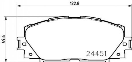 NP1091 NISSHINBO Колодки тормозные дисковые передние Toyota Corolla 1.8 (12-), Yaris 1.0, 1.3, 1.4 (05-) (NP1091) NISSHINBO