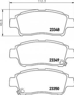 NP1007 NISSHINBO Колодки тормозные дисковые передние Toyota Yaris 1.0, 1.3, 1.4 (01-05), Yaris 1.5 (10-) (NP1007) NISSHINBO