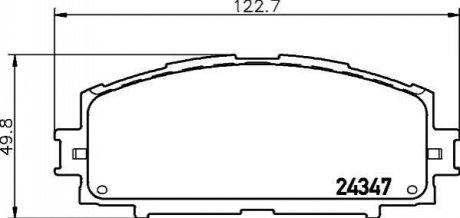 NP1053 NISSHINBO Колодки тормозные дисковые передні Toyota Prius Hybrid 1.8 (09-), Yaris 1.6 (08-13) (NP1053) NISSHINBO