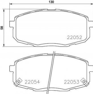 NP6095 NISSHINBO Колодки тормозные дисковые передні Hyundai i30/Kia Cerato 1.4, 1.6, 1.8, 2.0 (07-) (NP6095) NISSHINBO