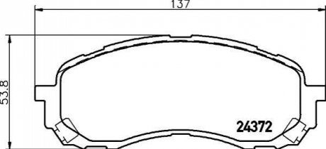 NP7007 NISSHINBO Колодки тормозные дисковые передние Subaru Impreza, Forester, Lagacy 1.6, 2.0 (02-) (NP7007) NISSHINBO