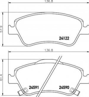 NP1115 NISSHINBO Колодки тормозные дисковые передние Toyota Corolla, Auris 1.4, 1.6, 1.8, 2.0 (07-) (NP1115) NISSHINBO