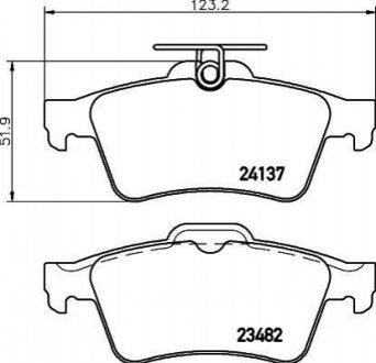 NP5009 NISSHINBO Колодки тормозные дисковые задні Renault Laguna II/Mazda 3 1.6, 1.8, 2.0 (05-) (NP5009) NISSHINBO