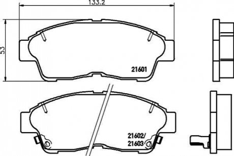 NP1000 NISSHINBO Колодки тормозные дисковые передні Toyota Corolla, RAV-4 1.6, 1.9, 2.0 (97-00) (NP1000) NISSHINBO