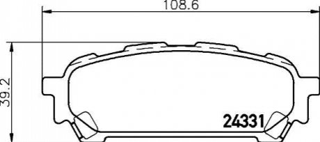 NP7009 NISSHINBO Колодки тормозные дисковые задние Subaru Forester, Impreza 2.0, 2.2, 2.5 (02-) (NP7009) NISSHINBO