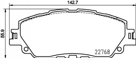 NP1167 NISSHINBO Гальмівні колодки TOYOTA, LEXUS ES (_Z10_), UX (_AA1_, _AH1_), CAMRY (_V7_, _VA7_, _VH7_), R