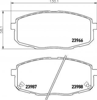 NP6023 NISSHINBO Гальмівні колодки HYUNDAI/KIA i30/Carens/Ceed "F "02>>