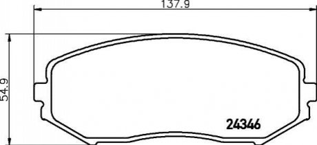 NP9003 NISSHINBO Колодки тормозные дисковые передние Suzuki Grand Vitara 1.6, 2.0, 2.4 (05-) (NP9003) NISSHINBO