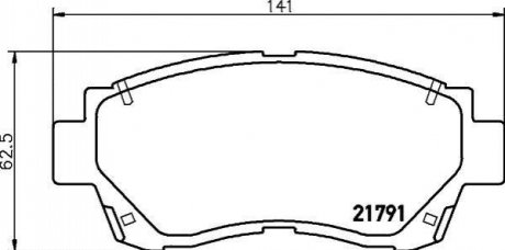 NP1006 NISSHINBO Колодки тормозные дисковые передние Toyota Camry/Lexus ES 2.2, 3.0 (96-01) (NP1006) NISSHINBO