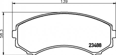 NP3006 NISSHINBO Колодки тормозные дисковые передні Mitsubishi Pajero 2.5, 3.2, 3.8 (06-) (NP3006) NISSHINBO