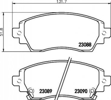 NP1120 NISSHINBO Колодки тормозные дисковые передние Toyota Corolla 1.4, 1.6, 2.0 (97-02) (NP1120) NISSHINBO