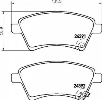 NP9017 NISSHINBO Колодки тормозные дисковые передні Suzuki SX4 1.5, 1.6, 1.9, 2.0 (06-) (NP9017) NISSHINBO