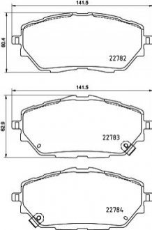 NP1170 NISSHINBO Колодки тормозные дисковые передние TOYOTA C-HR X1 (16-), Corolla (18-) (NP1170) NISSHINBO