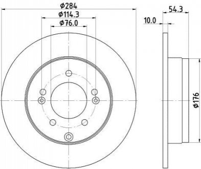 ND6003K NISSHINBO Диск тормозной задний Hyundai Sonata, ix35/ Kia Optima 2.0, 2.4 (06-) (ND6003K) NISSHINBO