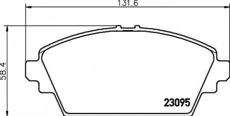 NP2054 NISSHINBO Колодки тормозные дисковые передні Nissan Primera 1.6, 1.8, 2.0 (02-) (NP2054) NISSHINBO