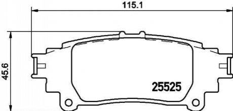 NP1105 NISSHINBO Колодки тормозные дисковые задние Lexus GS, RX 350, 300h, 450h (08-) (NP1105) NISSHINBO