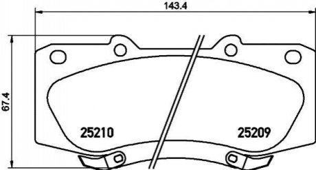 NP1069 NISSHINBO Колодки тормозные дисковые передні Toyota Hilux 2.5, 3.0, 4.0 (07-) (NP1069) NISSHINBO