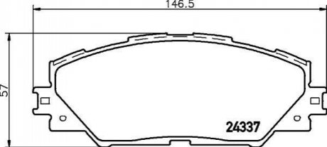 NP1058 NISSHINBO Гальмівні колодки PONTIAC/TOYOTA Vibe/Auris/Prius/Rav4 "F "05>>