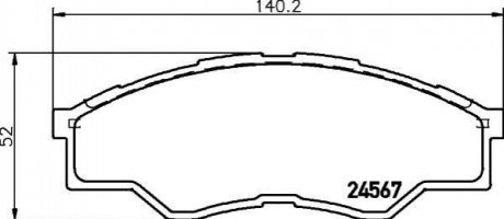 NP1055 NISSHINBO Колодки тормозные дисковые передние Toyota Hilux 2.5, 2.7, 3.0 (07-) (NP1055) NISSHINBO