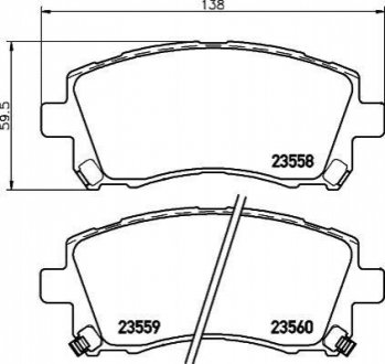 NP7000 NISSHINBO Колодки тормозные дисковые передние Subaru Outback (BL, BP) (03-10) (NP7000) NISSHINBO